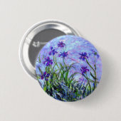 Monet Lilac Irises Button (Vorne & Hinten)