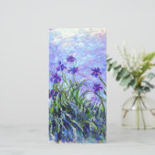 Monet Lilac Irises Card (Stehend Vorderseite)