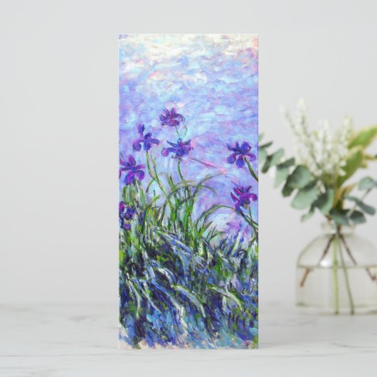 Monet Lilac Irises Card (Stehend Vorderseite)