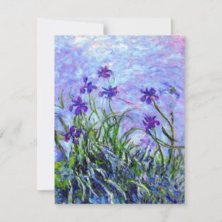 Monet Lilac Irises Card