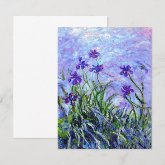 Monet Lilac Irises Card (Vorne/Hinten)