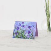 Monet Lilac Irises Card Einladung (Rückseite)