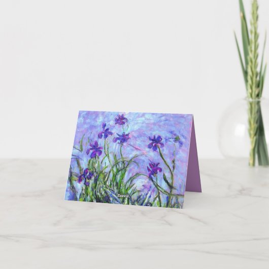 Monet Lilac Irises Card Einladung (Rückseite)