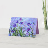 Monet Lilac Irises Card Einladung (Vorderseite)