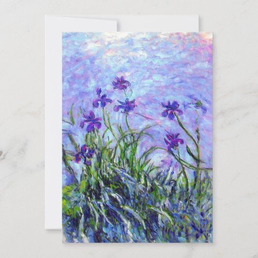 Monet Lilac Irises Einladung (Vorderseite)