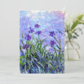 Monet Lilac Irises Einladung (Stehend Vorderseite)