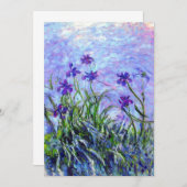 Monet Lilac Irises Einladung (Vorne/Hinten)