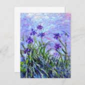 Monet Lilac Irises Einladung (Vorne/Hinten)