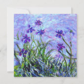 Monet Lilac Irises Einladung (Vorderseite)