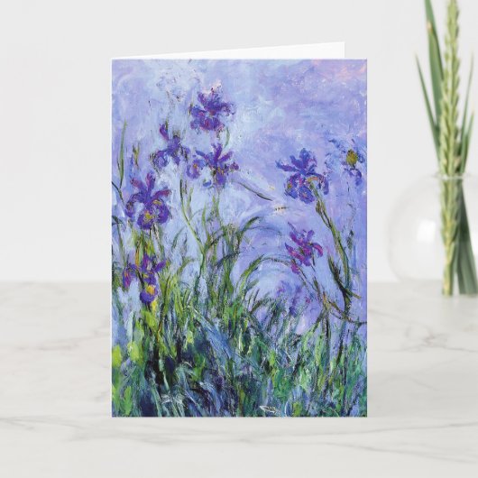 Monet Lilac Irises Grußkarte Karte (Vorderseite)