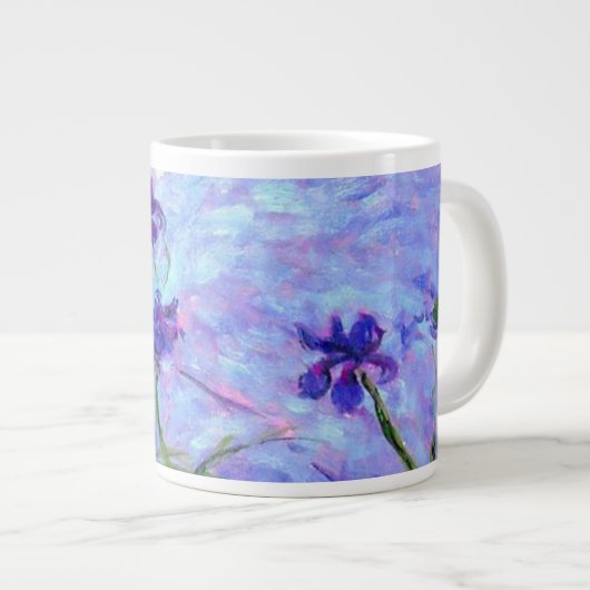 Monet Lilac Irises Jumbo-Tasse (Vorderseite Rechts)