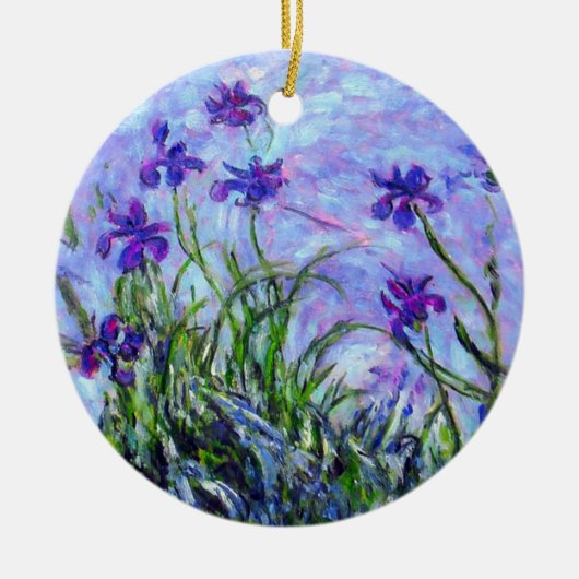 Monet Lilac Irises Keramik Ornament (Vorne)