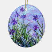 Monet Lilac Irises Keramik Ornament (Links)