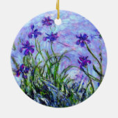 Monet Lilac Irises Keramik Ornament (Hinten)
