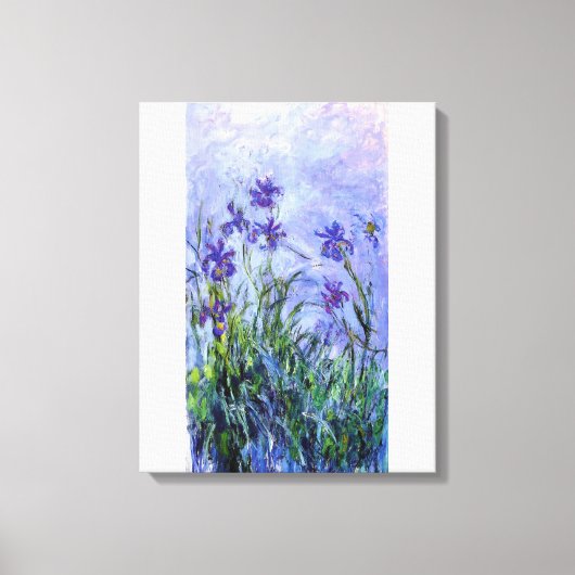 Monet Lilac Irises Leinwanddruck (Vorderseite)
