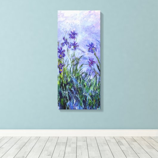 Monet Lilac Irises Leinwanddruck (Insitu (Holzboden))