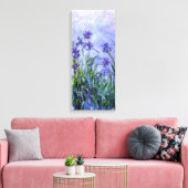 Monet Lilac Irises Leinwanddruck (Insitu (Wohnzimmer))