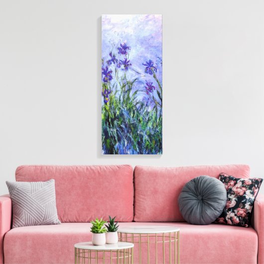 Monet Lilac Irises Leinwanddruck (Insitu (Wohnzimmer))