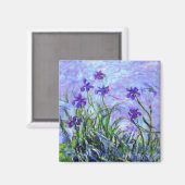 Monet Lilac Irises Magnet (Vorderseite/Rückseite)