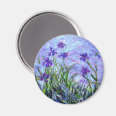 Monet Lilac Irises Magnet (Vorderseite/Rückseite)