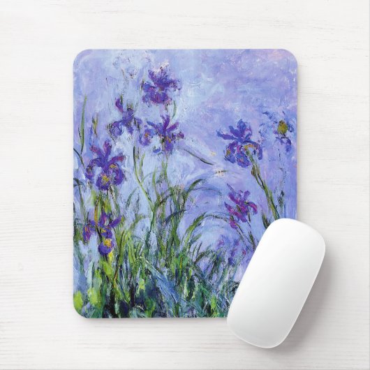 Monet Lilac Irises Mouse Pad Mousepad (Mit Mouse)