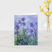 Monet Lilac Irises Note Card Karte (Gelbe Blume)