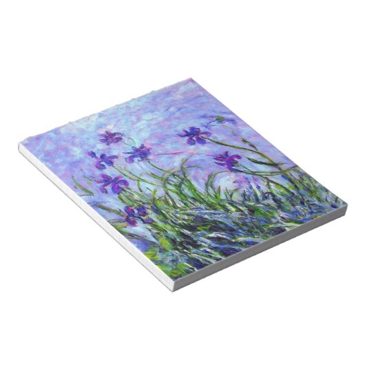 Monet Lilac Irises Notizblock (angewinkelt)