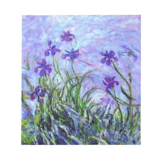Monet Lilac Irises Notizblock (Vorderseite)
