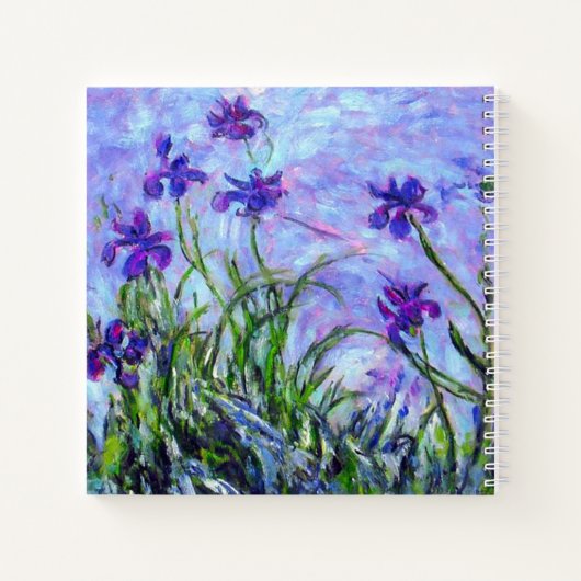  Monet Lilac Irises Notizblock (Rückseite)