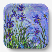 Monet - Lilac Irises Pappteller (Vorderseite)