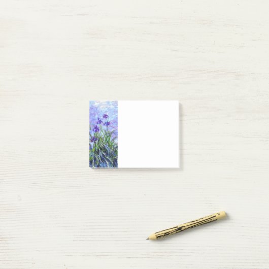 Monet Lilac Irises Post-it Klebezettel (Auf Schreibtisch)