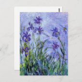 Monet Lilac Irises Postcard Postkarte (Vorne/Hinten)