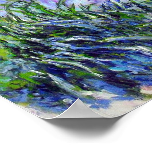 Monet Lilac Irises Poster (Ecke)