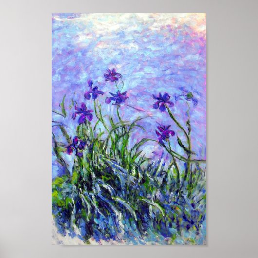Monet Lilac Irises Poster (Vorne)