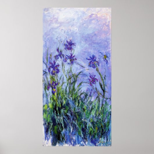 Monet Lilac Irises Poster (Vorne)