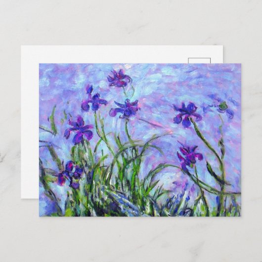 Monet Lilac Irises Postkarte (Vorne/Hinten)