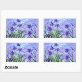 Monet Lilac Irises Rechteckiger Aufkleber (Blatt)