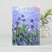 Monet Lilac Irises Save the Date Card (Stehend Vorderseite)
