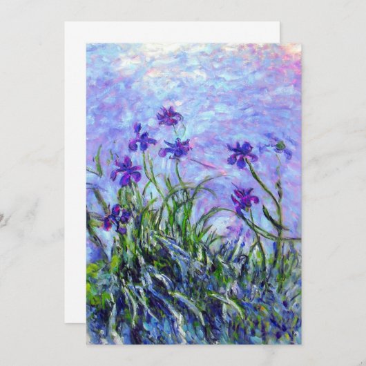 Monet Lilac Irises Save the Date Card (Vorne/Hinten)