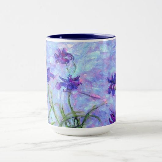 Monet Lilac Irises Tasse (Zentrum)