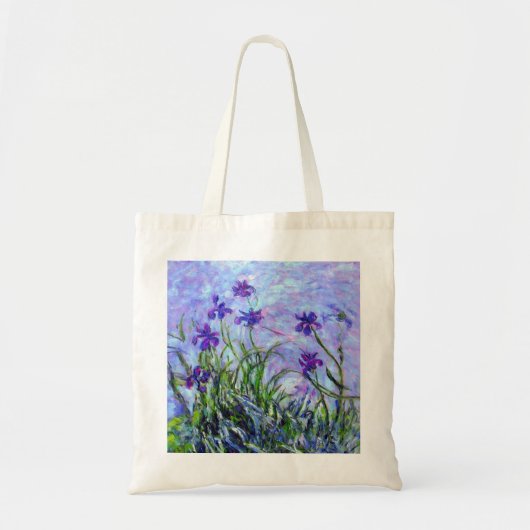 Monet Lilac Irises Tragetasche (Vorne)