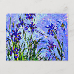Monet - Lilacs Irises, berühmtes Gemälde,  Postkarte