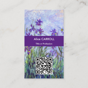 Monet - Lilien-Iris / Iris Mauves - QR-Code Visitenkarte