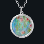 ** Monet Lily Pond Floral AR40 Vintag Versilberte Kette<br><div class="desc">JEWELRY MIT ABSICHT (r) - Unterstützt Ihre Absichten energisch. Runde Halskette Silberplatte Blume Blumendesign Energetisch Enhanced Blume Floral Lotus Water Lily - Classic Art - Grunge Monet Water Lilies Floral Classic Berühmtes Gemälde Künstlerische Einzigartige Kreative Moderne und Romantische Decoupage Monet Lily Pond Floral Vintag mit Imitaten Grunge Hintergrund Abstrakte alte...</div>