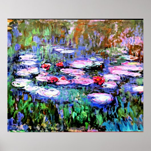 Monet - Los Nenufares (die Wasserlililien) Poster (Vorne)