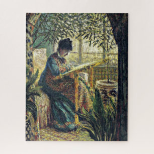 Monet - Madame Monet beim Sticken Puzzle
