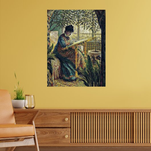 Monet - Madame Monet Stickerei Poster (Wohnzimmer 2)