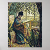 Monet - Madame Monet Stickerei Poster (Vorne)