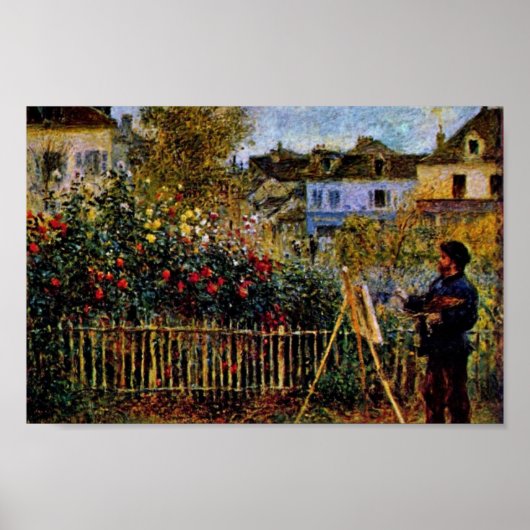 Monet Malerei in seinem Garten in Argentinien Poster (Vorne)