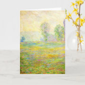 Monet Meadows at Giverny Greeting Card Karte (Gelbe Blume)